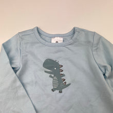 Load image into Gallery viewer, Boys Target, stretchy long sleeve tee / top, dinosaur, EUC, size 000,  