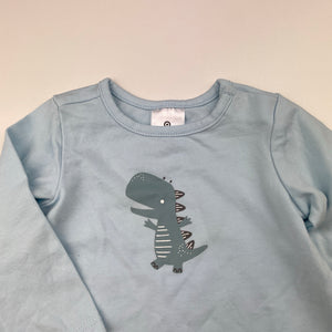 Boys Target, stretchy long sleeve tee / top, dinosaur, EUC, size 000,  