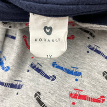 Load image into Gallery viewer, Boys KORANGO, stretchy long sleeve hooded tee / top, GUC, size 1,  