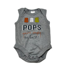 Load image into Gallery viewer, Boys Baby Berry, grey marle bodysuit / romper, EUC, size 000,  