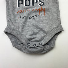 Load image into Gallery viewer, Boys Baby Berry, grey marle bodysuit / romper, EUC, size 000,  