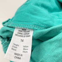 Load image into Gallery viewer, Girls KID, linen blend shorts, elasticated, NEW, size 14,  