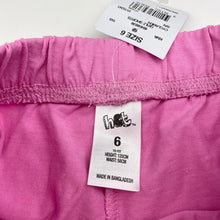 Load image into Gallery viewer, Girls H&amp;T, pink lightweight cotton shorts, elasticated, NEW, size 6,  