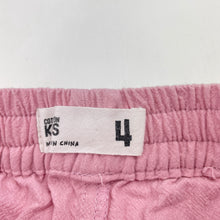 Load image into Gallery viewer, Girls Cotton On, pink cotton shorts, elasticated, EUC, size 4,  