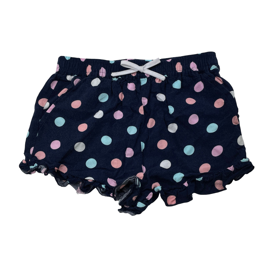 Girls KID, navy viscose shorts, elasticated, wash fade, FUC, size 7,  