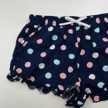 Load image into Gallery viewer, Girls KID, navy viscose shorts, elasticated, wash fade, FUC, size 7,  