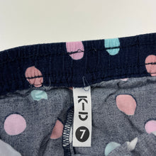Load image into Gallery viewer, Girls KID, navy viscose shorts, elasticated, wash fade, FUC, size 7,  