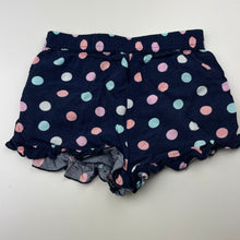 Load image into Gallery viewer, Girls KID, navy viscose shorts, elasticated, wash fade, FUC, size 7,  