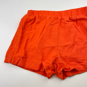 Girls SHEIN, orange cotton shorts, elasticated, GUC, size 8,  