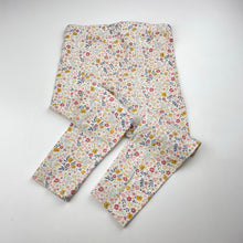 Load image into Gallery viewer, Girls Anko, floral stretchy leggings, Inside leg: 37cm, FUC, size 4,  