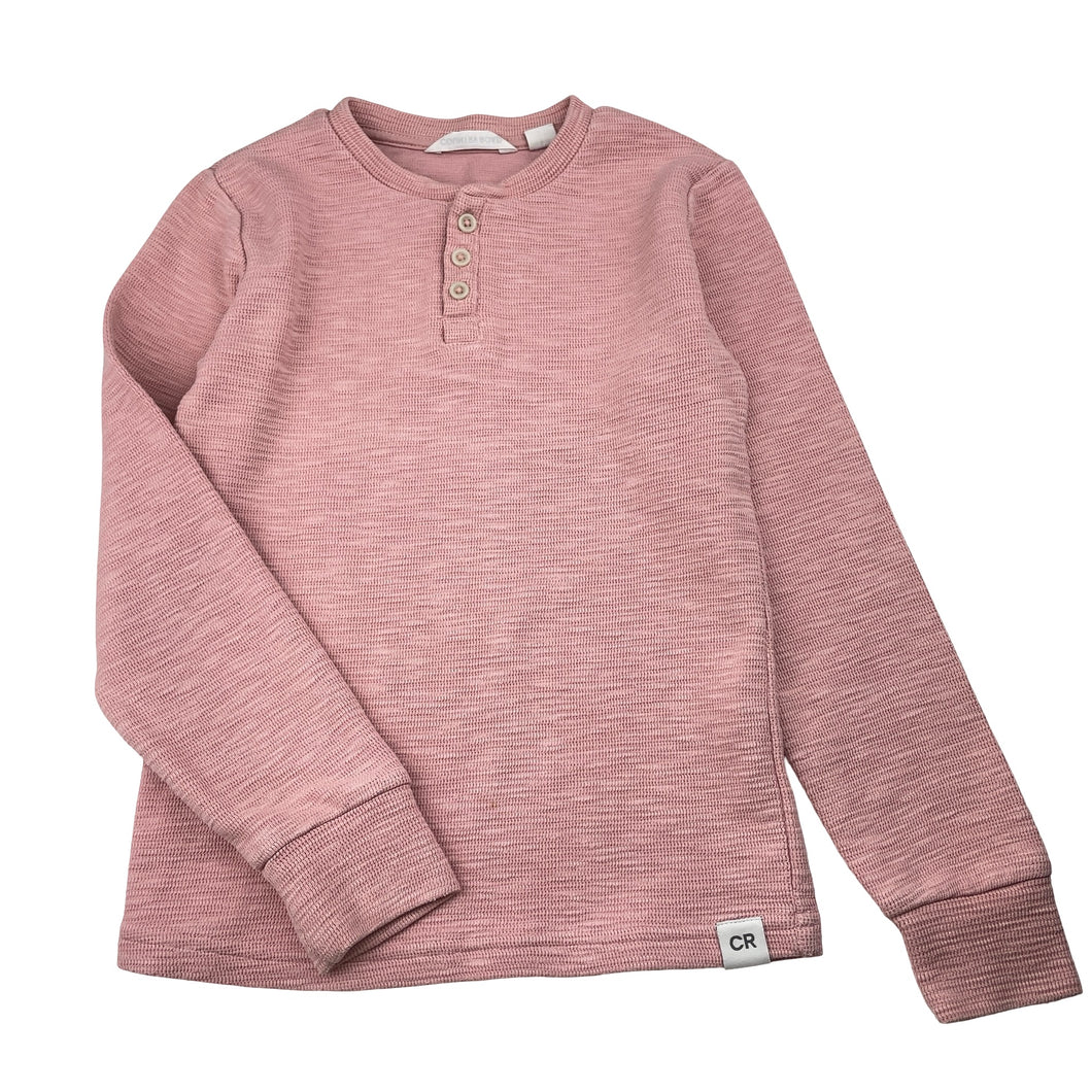 Girls Country Road, pink long sleeve henley top, FUC, size 8,  