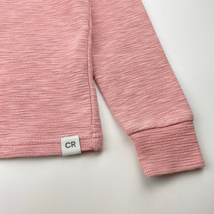 Girls Country Road, pink long sleeve henley top, FUC, size 8,  