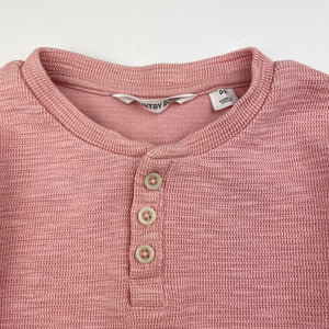 Girls Country Road, pink long sleeve henley top, FUC, size 8,  