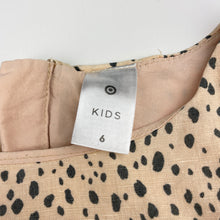 Load image into Gallery viewer, Girls Target, cotton lined linen blend dress, small marks lower back, FUC, size 6, L: 63cm