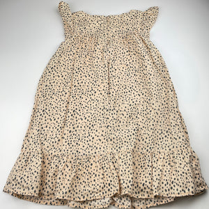 Girls Target, cotton lined linen blend dress, small marks lower back, FUC, size 6, L: 63cm