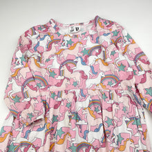 Load image into Gallery viewer, Girls Cotton On, cotton long sleeve dress, unicorns, FUC, size 4, L: 54cm