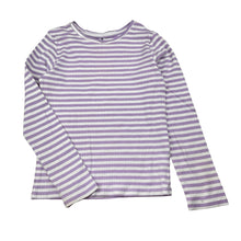 Load image into Gallery viewer, Girls KID, purple striped ribbed long sleeve top, FUC, size 6,  
