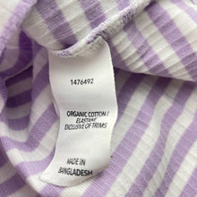 Load image into Gallery viewer, Girls KID, purple striped ribbed long sleeve top, FUC, size 6,  
