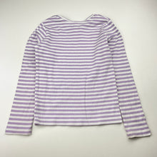 Load image into Gallery viewer, Girls KID, purple striped ribbed long sleeve top, FUC, size 6,  