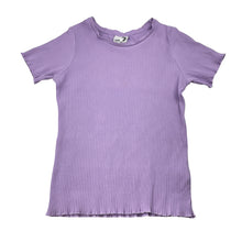 Load image into Gallery viewer, Girls Cotton On, purple ribbed tee / top, GUC, size 7,  