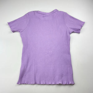 Girls Cotton On, purple ribbed tee / top, GUC, size 7,  