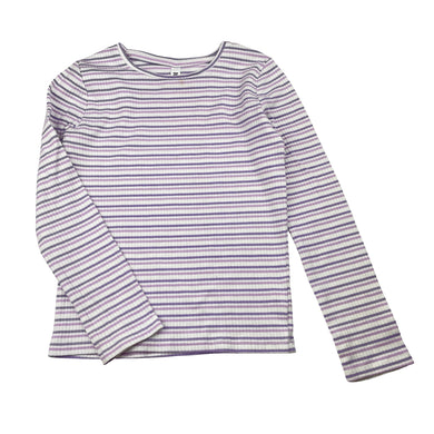 Girls KID, striped ribbed long sleeve top, FUC, size 7,  