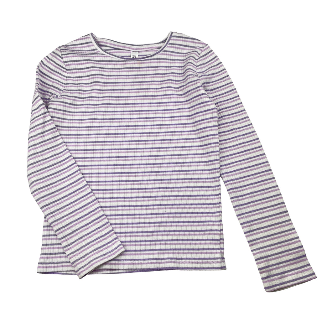 Girls KID, striped ribbed long sleeve top, FUC, size 7,  