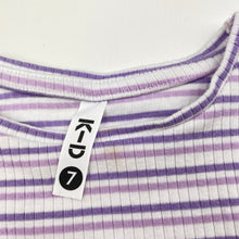 Load image into Gallery viewer, Girls KID, striped ribbed long sleeve top, FUC, size 7,  