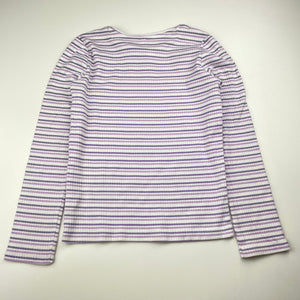 Girls KID, striped ribbed long sleeve top, FUC, size 7,  