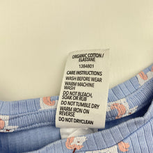 Load image into Gallery viewer, Girls Brilliant Basics, organic cotton blend long sleeve top, unicorns, mark back hem, FUC, size 5,  