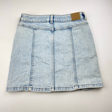 Load image into Gallery viewer, Girls Target, blue stretch denim skirt, adjustable, L: 34.5cm, FUC, size 10,  