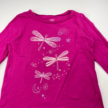 Load image into Gallery viewer, Girls Carters, cotton long sleeve tee / top, dragonflies, GUC, size 7,  