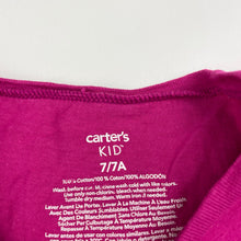 Load image into Gallery viewer, Girls Carters, cotton long sleeve tee / top, dragonflies, GUC, size 7,  