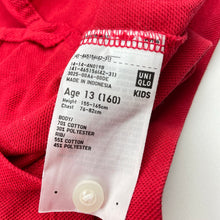 Load image into Gallery viewer, Boys Uniqlo, red polo shirt top, GUC, size 13,  