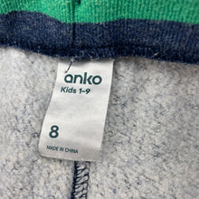 Load image into Gallery viewer, Boys Anko, blue marle fleece lined track pants, Inside leg: 52cm, FUC, size 8,  