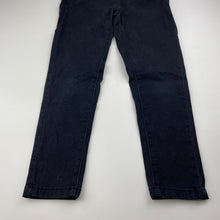 Load image into Gallery viewer, Boys Target, black stretch cotton chino pants, adjustable, Inside leg: 49.5cm, EUC, size 6,  