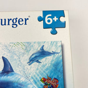 Toys Ravensburger, Pod of Dolphins, 100 piece jigsaw, Age: 6+, EUC, size ,  