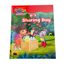 Load image into Gallery viewer, Books Nickelodeon, Dora the Explorer, It&#39;s Sharing Day, hard, EUC, size ,  