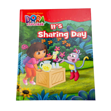 Books Nickelodeon, Dora the Explorer, It's Sharing Day, hard, EUC, size ,  
