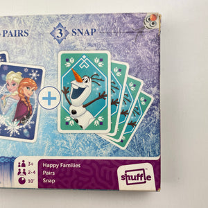 Toys Disney, Frozen, 3 Games: Happy Families, Pairs, Snap, GUC, size ,  