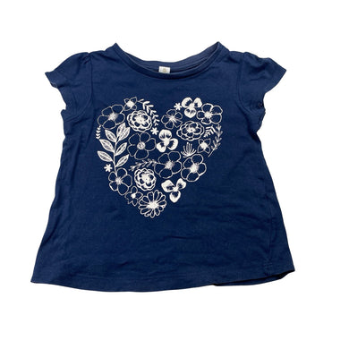 Girls Dymples, navy cotton tee / top, GUC, size 1,  