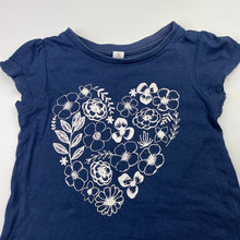Load image into Gallery viewer, Girls Dymples, navy cotton tee / top, GUC, size 1,  