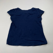Load image into Gallery viewer, Girls Dymples, navy cotton tee / top, GUC, size 1,  