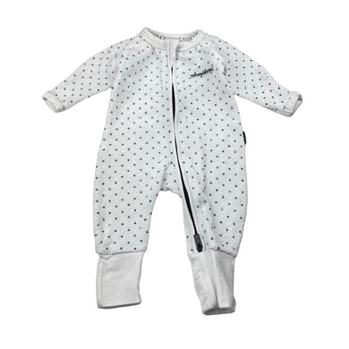 Unisex Bonds, terry zip wondersuit / zippy / romper, GUC, size 0000,  