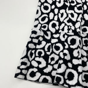 Girls Seed, black & white knit cotton skirt, elasticated, L: 39cm, FUC, size 14,  