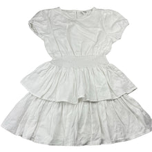Load image into Gallery viewer, Girls Seed, white linen/viscose tiered dress, EUC, size 8, L: 63cm
