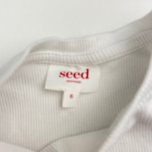 Girls Seed, ribbed stretchy tee / top, FUC, size 6,  