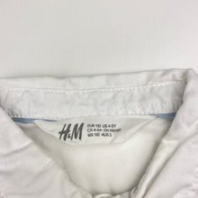 Load image into Gallery viewer, Boys H&amp;M, white cotton short sleeve shirt, EUC, size 5,  