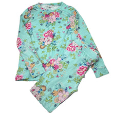 Load image into Gallery viewer, Girls Milky, stretchy floral pyjama top &amp; bottoms, light marks, FUC, size 7,  