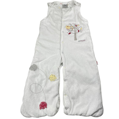 Unisex Pumpkin Patch, cotton lined velour convertible sleeping bag / sleepsuit, L: 66cm, GUC, size 000-00,  